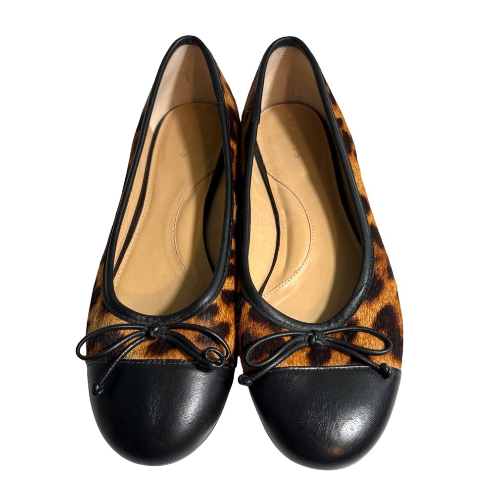 Talbots Animal Print Hair Calf Ballet Flats in Size 8.5